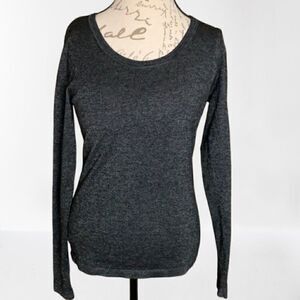 Dark gray long sleeve top